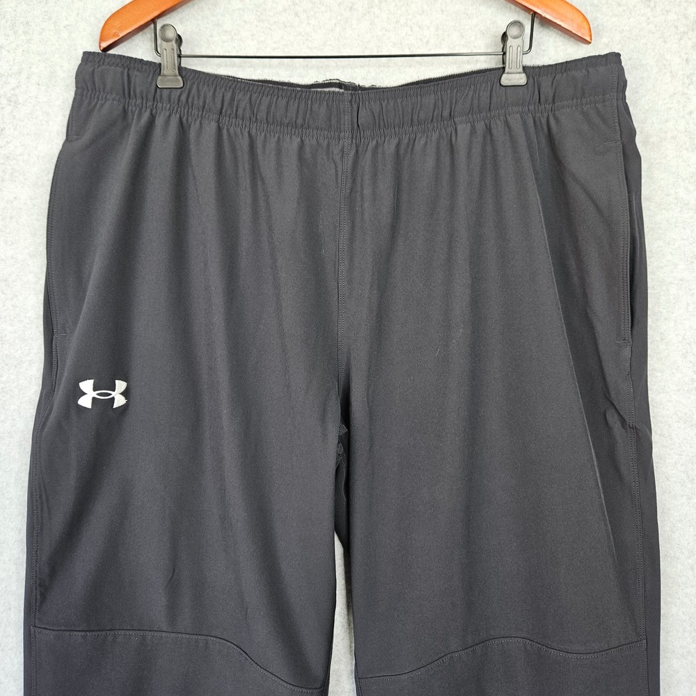 Under Armour Mens Hockey Warm Up Pants Black 2XL Loose Fit Joggers 1317187 New